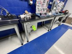 (2) SHOP DESKS WITH ACID RESISTENT COUNTERTOPS, APPROX. 64 IN. X 36 IN. X 40 IN. LWH