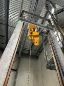 Electric Hoist, with Cross Beam, with Track with Cage (LOCATED IN FREEHOLD, N.J.)