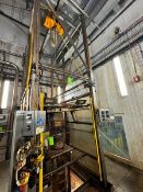 Flexicon Super Sac Unloading Station, S/N 73754, Includes Harrington 2-Ton Hoist, S/S Super Sac