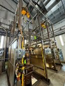 Flexicon Super Sac Unloading Station, S/N 73754, Includes Harrington 2-Ton Hoist, S/S Super Sac