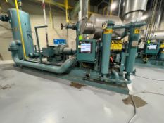 FRICK 450-HP BOOSTER AMMONIA SCREW COMPRESSOR, MODEL TDSB355L, S/N TDSB355L0024KZ, 3575 RPM, 4800