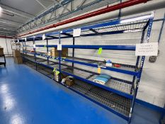 WIDE SPAN STORAGE RACK WITH WIRE DECKING, 3- SECTIONS, APPROX. 96 IN. L X 30 IN. W X 84 IN. H PER