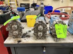 (3) WAUKESHA CHERRY BURRELL POSITIVE DISPLACEMENT PUMP HEADS, MODELS 045 U2, 030 U2, 030 U1 AND 030