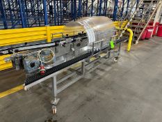 Portable Straight Section of Conveyor, with Aprox. 3-1/2” W Conveyor Chain, with SEW Drive,