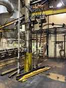 (2) Coffing 1/4 Ton Electric Hoists, with (2) Spreader Bar Attachments, with Hand Controls (