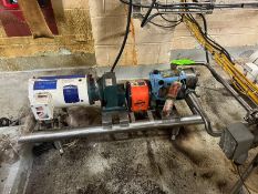 SPX 1.5 hp PD Pump, with Baldor 1755 RPM Motor, Mounted on S/S Frame (LOCATED IN FREEHOLD, N.J.)