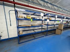 WIDE SPAN STORAGE RACK WITH WIRE DECKING, 2-SECTIONS, APPROX. 96 IN. L X 30 IN. W X 84 IN. H PER