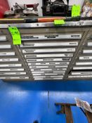 PARTS CABINET WTH CONTENTS, INCLUDES ASSORTED HARDWARE, STEEL SCREWS, STEEL NUTS, BRASS SCREWS, WING