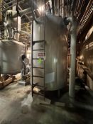 SFI 2,000 GALLON S/S SURGE TANK WITH TOP-MOUNT AGITATION, S/N 3431, APPROX. INTERNAL DIMS: 86 IN.