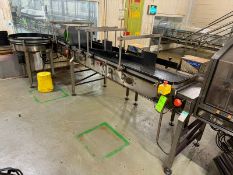 SIPAC S/S Product Conveyor, with Accumulation Conveyor & Turn Table, with Straight Section of