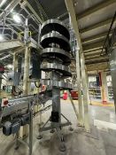2013 AmbaFlex Spiral Conveyor, S/N 16496-02, with Aprox. 12” W Belt, with SEW Drive, Top to Bottom
