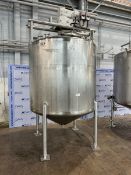 Feldmeier 1,000 Gal. S/S Single Wall Mix Tank, S/N E-823-00, Internal Vessel Dims.: Aprox. 62