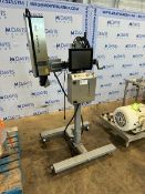 Videojet Ink Jet Coder, M/N 3320, with Display Screen, Mounted on Portable Frame (INV#99691) (