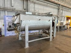 S/S Dual Ribbon Jacketed Blender, Internal Compartment Dims.: Aprox. 103