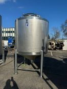 Feldmeier Aprox. 1,000 Gal. S/S Single Wall Tank, S/N 1-0969-11, with S/S Cone Bottom, Vessel Dims.: