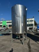 Aprox. 2,000 Gal. S/S Single Wall Vertical Mix Tank, Vessel Dims.: Aprox. 9 ft. Tall x 6 ft. Dia.,