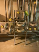 Assorted S/S Flow Diversion Stations, Mounted onS/S Legs (LOCATED IN MANTECA, CA)(RIGGING,