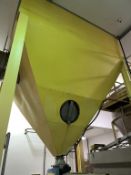 Mild Steel Powder Discharge Hopper, with SemcoRotary Discharge Valve, with Motor, Mounted on Frame(