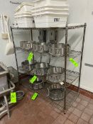 4-Shelf Wire Shelving Unit, with PlasticTotes(LOCATED IN MANTECA, CA)(RIGGING, LOADING, SITE