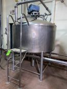 Crepaco ____ Gal. S/S Single Wall Mix Tank, S/NR0541, with (2) CIP Spray Balls, Mounted on S/S