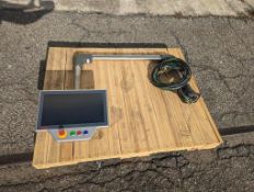 BECKHOFF Display with Swing-arm mount; Model CP3916-1032-0000; Mfg 2019; Screen approx 7.5