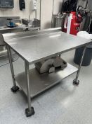 STAINLESS STEEL WORK TABLE DIMS APPROX 48