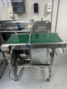 SECTION OF STAINLESS STEEL CONVEYOR WITH (2) MOTORS BELT (16