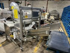 Combi Case Erector, with Hytrol Outfeed Conveyor, Mounted on Portable S/S Frame (RIGGING, LOADING, &