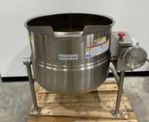 Cleveland 60 Gallon Kettle with Tilt Discharge. Unit was made in 2022. 316 Stainless Steel. MAWP: 50