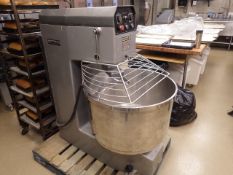 Hobart 190 Qt. Spiral Mixer, Model HF270, S/N 80-001439 with Hook Attachment and Guard, 220 V, 60