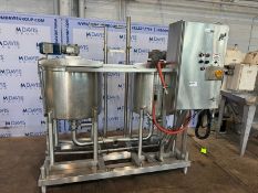 Dual Aprox. 80 Gal. S/S Single Wall Scrape Mixing Internal Tank Dims.: Aprox. 24