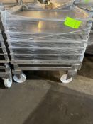 RETORT ACCESSORIES STAINLESS STEEL PUSH TROLLEY INCLUDES (9) RETORT TRAYS DIMENSIONS 3FT X 3FT