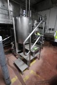 S/S PROCESS SKID WITH (2) S/S MIXING TANKS, VACUUM PUMP, DIAPHRAGM PUMP, CENTRIFGUAL PUMPS AND MORE