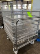 RETORT ACCESSORIES STAINLESS STEEL PUSH TROLLEY INCLUDES (6) RETORT TRAYS DIMENSIONS 3FT X 3FT