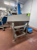 S/S HOPPER WITH S/S SHAKER DECK, SHAKER DECK APPROX. 20 IN. W, HOPPER APPROX. 56IN. L X 58 IN. W