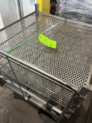 RETORT ACCESSORIES STAINLESS STEEL PUSH TROLLEY INCLUDES (4) RETORT TRAYS DIMENSIONS 3FT X 3FT