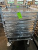 RETORT ACCESSORIES STAINLESS STEEL PUSH TROLLEY INCLUDES (9) RETORT TRAYS DIMENSIONS 3FT X 3FT