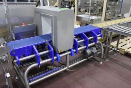 2020 METTLER TOLEDO CONVEYORIZED METAL DETECTOR, MODEL GC SERIES, S/N C033863730, APPROX. 11 IN. W X