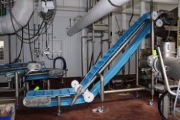 PORTABLE CLEATED INCLINE CONVEYOR, APPROX. 144 IN. L X 22 IN. W X 106 IN. H