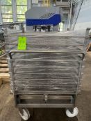 RETORT ACCESSORIES STAINLESS STEEL PUSH TROLLEY INCLUDES (9) RETORT TRAYS DIMENSIONS 3FT X 3FT