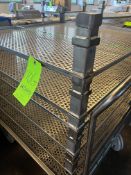 RETORT ACCESSORIES STAINLESS STEEL PUSH TROLLEY INCLUDES (6) RETORT TRAYS DIMENSIONS 3FT X 3FT