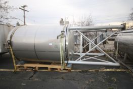 Custom Metalcraft Aprox. 1,700 Gallon Dome Top Dome Bottom S/S Tank, S/N 3639-1, Single Wall, with