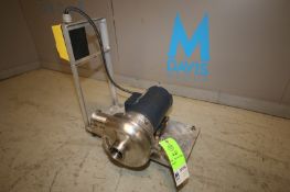 SPX / Waukesha / CB 3 hp Portable S/S Centrifugal Pump, Model 2065, SN 1000002859685, with 2 1/2