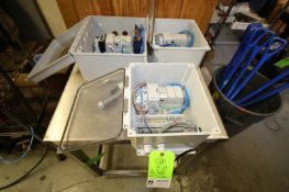 Lot of (3) Allen Bradley Micro 820 PLC Controllers No. 2080-LC20-20QWB, Mounted in 10