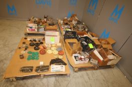 (4) Pallets of Assorted Parts Including Conveyor Parts, Diaphragm Pump Parts, Nordson Gluer Parts,