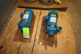 Lot of (2) New Burks .5 hp / 3450 rpm Pumps, Cat. # T505-1-1/4-MV-3.63, 115/230V (INV#101656) (