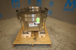 42” W x 30” H Round S/S Conveyor Accumulation Table, On Casters with Adjustable Height, with Dart