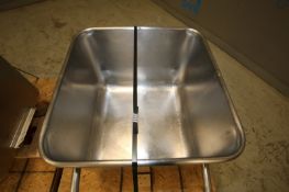 Lot of (2) Vemag S/S Meat Totes, Aprox. 25” W x 25” L x 19” D