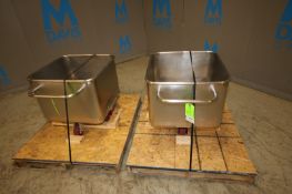 Lot of (2) Vemag S/S Meat Totes, Aprox. 25” W x 25” L x 19” D (INV#108941) (Located @ the MDG