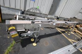 147” L S/S Product Conveyor with 6” W Rex Type Plastic Chain, 34” H, with Drive Motor & Dart VFD (